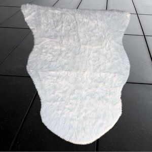 White Faux Fur Rug 70” x 54.5”